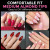 UNA GELLA 216pc Clear Medium Almond Full-Cover Press-On Nail Tips – 12 Sizes