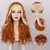 Medo Long Orange Wavy Wig 24" – Blonde Highlights, Heat Resistant Lace Front