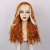 Medo Long Orange Wavy Wig 24" – Blonde Highlights, Heat Resistant Lace Front