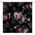 Boho Floral Shower Curtain 70x70" – Pink Black Watercolor with 12 Hooks