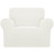 Easy-Going Cream Check Jacquard Stretch Chair Slipcover 25-32 Inch