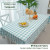 Midsummer Aqua Buffalo Plaid Cotton Tablecloth 55x102 with Tassels