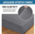 H.VERSAILTEX Grey Jacquard Stretch Sofa Seat Cushion Covers – 2 Pack