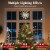 Lewondr 12" Gold Snowflake Christmas Tree Topper – 30 LED Remote USB