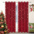 FRAMICS Christmas Blackout Curtains Red Gold Snowflake 2 Panels 52x84