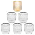 Co.Life Clear Ribbed Glass Candle Holders 3.5" – Set of 6 for Votive & Tea Lights