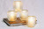 Co.Life Clear Ribbed Glass Candle Holders 3.5" – Set of 6 for Votive & Tea Lights