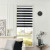 Joydeco Black Cordless Zebra Blinds 33"x75" – Dual-Layer Light Filtering