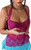 GiiGibov Y2K Lace Cami Crop Top Spaghetti Strap Bustier Rose Red Size M