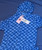Juicy Couture Blue Checkered Terry Cloth Short Sleeve Hoodie – NWT XXS