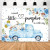 Aperturee Blue Fall Pumpkin Baby Shower Backdrop 7x5 ft – Vinyl Photo Banner
