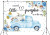 Aperturee Blue Fall Pumpkin Baby Shower Backdrop 7x5 ft – Vinyl Photo Banner