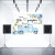 Aperturee Blue Fall Pumpkin Baby Shower Backdrop 7x5 ft – Vinyl Photo Banner