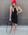 Btfbm Women's Sleeveless Ruched Bodycon Mini Dress – Black, Size M