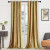 BULBUL Gold Velvet Blackout Curtains 84" – 2-Panel Grommet Set