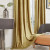 BULBUL Gold Velvet Blackout Curtains 84" – 2-Panel Grommet Set