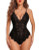 Avidlove Black Sheer Lace Bodysuit Snap Crotch Teddy – Size 22W