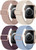 NIIZERO 4-Pack Stretchy Nylon Solo Loop Bands for Apple Watch 38/40/41mm