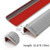 Taaizau Grey Anti-Slip Stair Nosing Strip – Self-Adhesive PVC, 20ft+