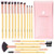 DUAIU 16-Piece Eyeshadow Brush Set – Bamboo Handle with Pink Travel Bag