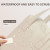 YNGVE Small Waterproof PU Leather Makeup Bag – Beige Travel Cosmetic Pouch
