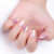MNSL Mermaid Press-On Nails – Short Coffin Glossy Pearl Glitter Set