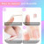 MNSL Mermaid Press-On Nails – Short Coffin Glossy Pearl Glitter Set
