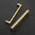 Ravinte 5" Brushed Brass Square Cabinet Handles – 10-Pack Zinc Drawer Pulls