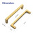 Ravinte 5" Brushed Brass Square Cabinet Handles – 10-Pack Zinc Drawer Pulls