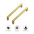 Ravinte 5" Brushed Brass Square Cabinet Handles – 10-Pack Zinc Drawer Pulls