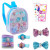 Disney Frozen Hair Accessories Bundle – 10-Piece Set with Bag, Bows & Clips