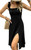 SAMPEEL Black Sleeveless Square Neck Smocked Midi Dress – Size XS