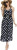 Women's Navy Polka Dot Boho Floral Maxi Dress with Pockets – Size M