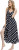 Women's Navy Polka Dot Boho Floral Maxi Dress with Pockets – Size M