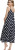 Women's Navy Polka Dot Boho Floral Maxi Dress with Pockets – Size M