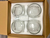 Set of 4 Clear Glass 6" Bubble Bowl Vases – Candle Holder & Wedding Decor