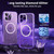 Glitter MagSafe iPhone 14 Pro Max Case – Clear Purple Bling Sparkle