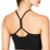 Women's Soft Padded Medium Support Racerback Sports Bra – Black, Size M
