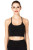 Women's Soft Padded Medium Support Racerback Sports Bra – Black, Size M