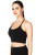 Women's Soft Padded Medium Support Racerback Sports Bra – Black, Size M