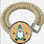 Christmas Curtain Tiebacks 2-Pack – Santa Cotton Rope Holdbacks, Holiday Beige