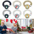 Christmas Curtain Tiebacks 2-Pack – Santa Cotton Rope Holdbacks, Holiday Beige