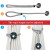 Christmas Curtain Tiebacks 2-Pack – Santa Cotton Rope Holdbacks in Gray