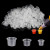 300-Pack Disposable Tattoo Ink Caps – Mixed Sizes Clear Plastic Cups