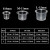 300-Pack Disposable Tattoo Ink Caps – Mixed Sizes Clear Plastic Cups