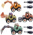 Kidtastic Mini Pastel Construction STEM Trucks Build & Take Apart Toy Set