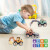 Kidtastic Mini Pastel Construction STEM Trucks Build & Take Apart Toy Set