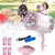 HQF 88-Hole Bubble Machine with LED Lights, Fan & 4 Solution Tanks