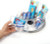 Gestone 11.2" Lazy Susan Turntable Organizer with 3 Removable Clear Bins