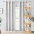 QITERI Adjustable Curtain Rod 48"–86" | 1" Silver Rod with Translucent Finials